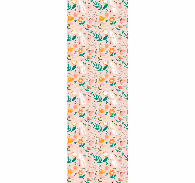 Teenage roller blind in pastel delicate flower design - TenStickers