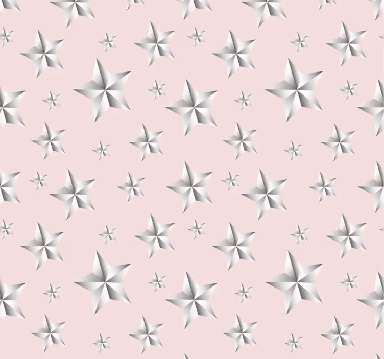 Teenage roller blind white stars pink background - TenStickers
