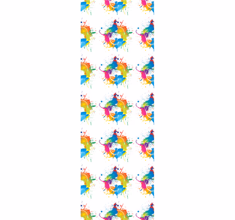 Teenage roller blind in colorful background - TenStickers