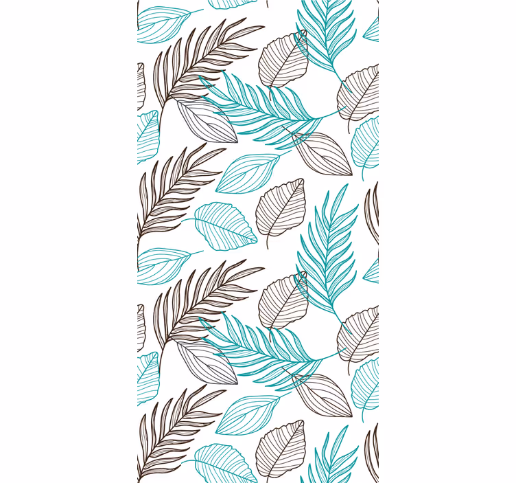 Teenage roller blind green leaves design - TenStickers
