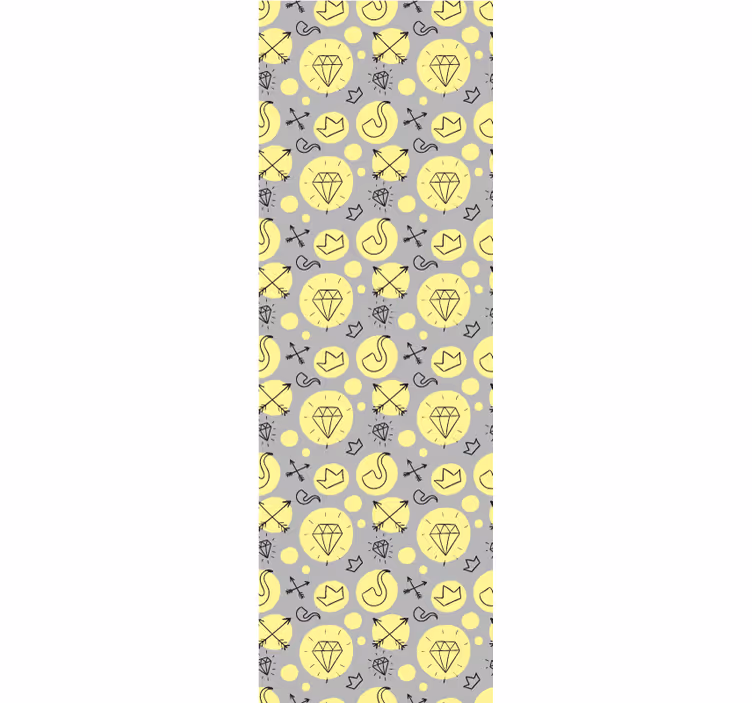 Teenage roller blind graffiti diamonds and crowns - TenStickers