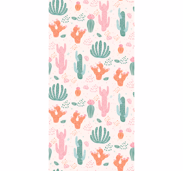 Teenage roller blind retro cactus pattern - TenStickers