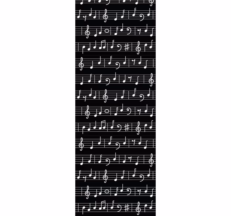 Teenage roller blind with musical design - TenStickers