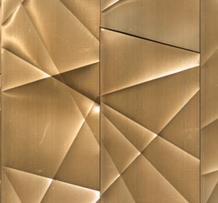 Teenage roller blind with 3d golden polygon design - TenStickers