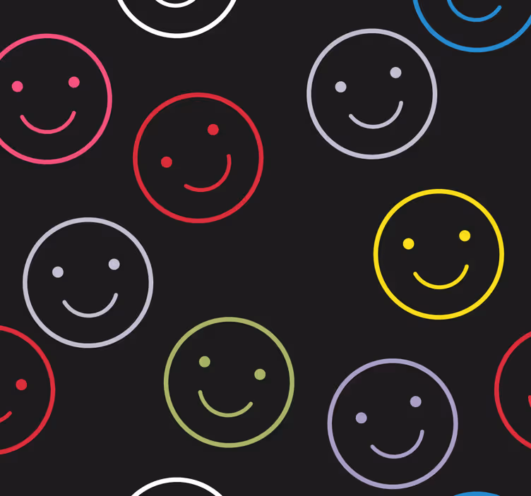 Teenage roller blind with colorful smiley faces - TenStickers