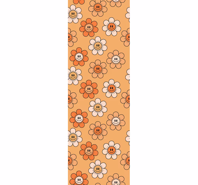 Teenage roller blind with orange smiley faces - TenStickers