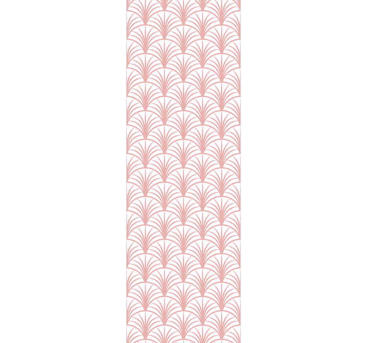 Modern roller blind with pink fan patterns - TenStickers