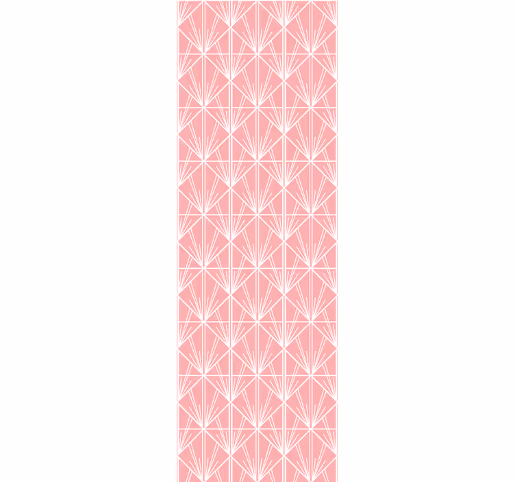 Modern roller blind geometric pink design - TenStickers