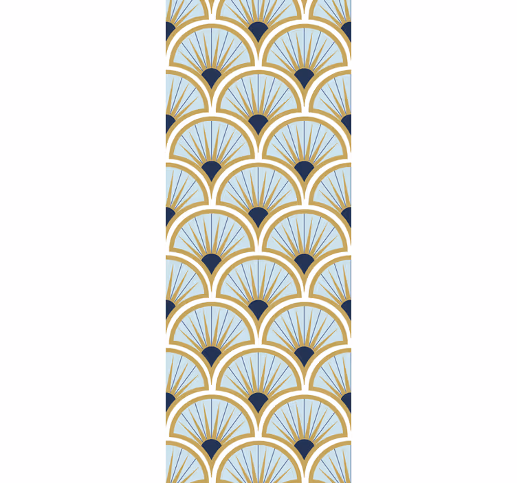 Modern roller blind with elegant fan patterns - TenStickers