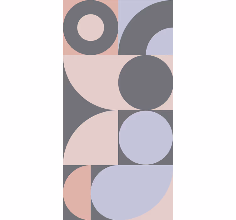 Modern roller blind with geometric circles pattern - TenStickers
