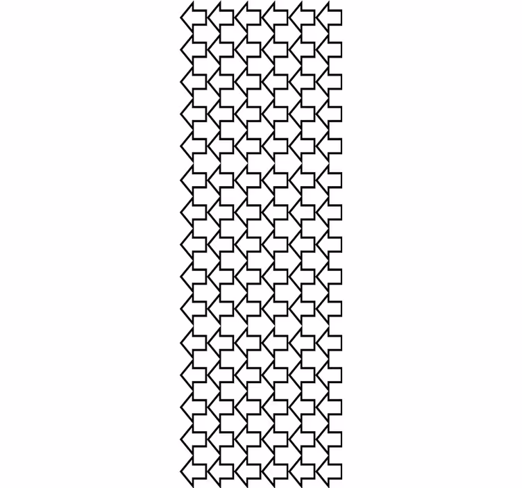 Modern roller blind with geometric arrow pattern - TenStickers
