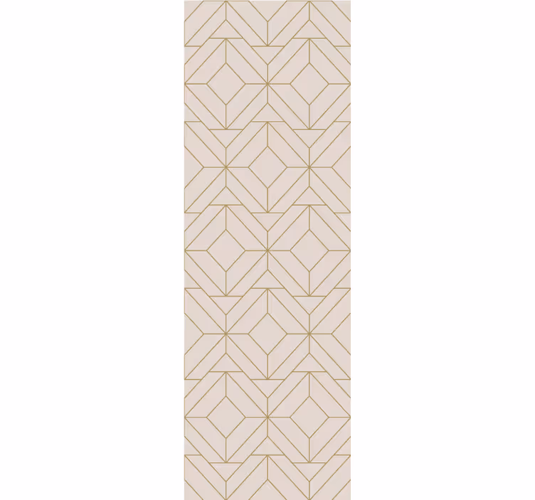 Modern roller blind with golden rustic lines pattern - TenStickers