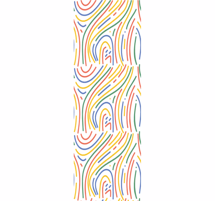 Modern roller blind colorful lines on white background - TenStickers
