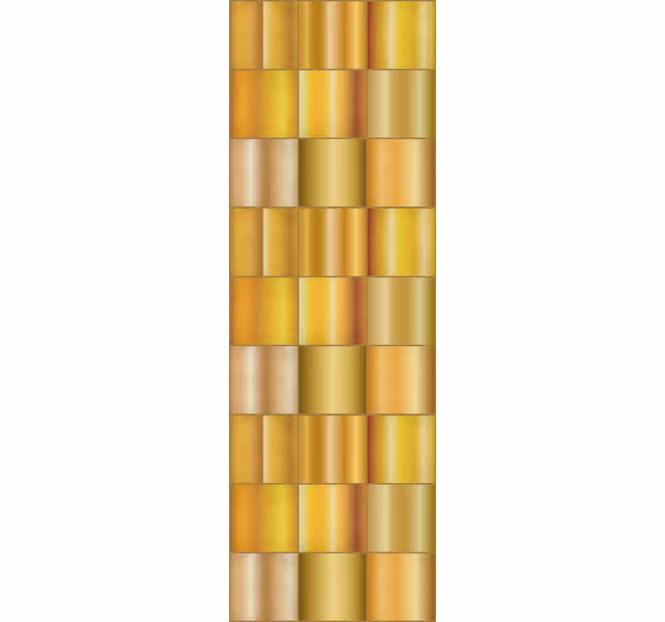 Modern roller blind in gold yellow blocks - TenStickers