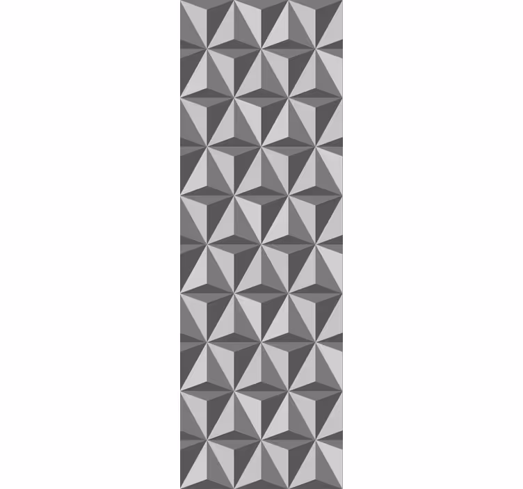 Modern roller blind with dark triangle tiles - TenStickers