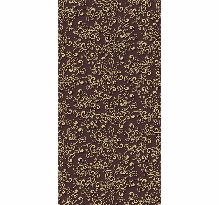 Modern roller blind in golden leaf design - TenStickers