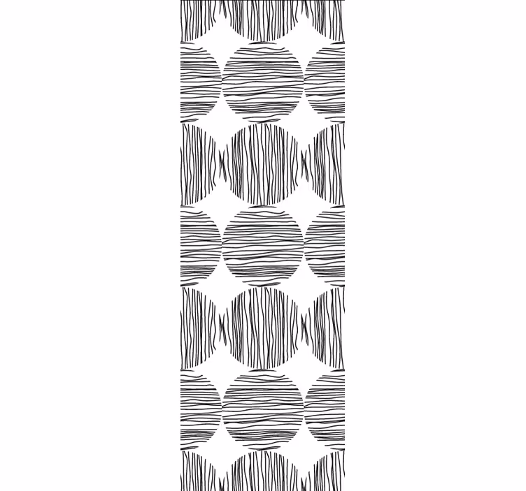 Modern roller blind with striped circle pattern - TenStickers