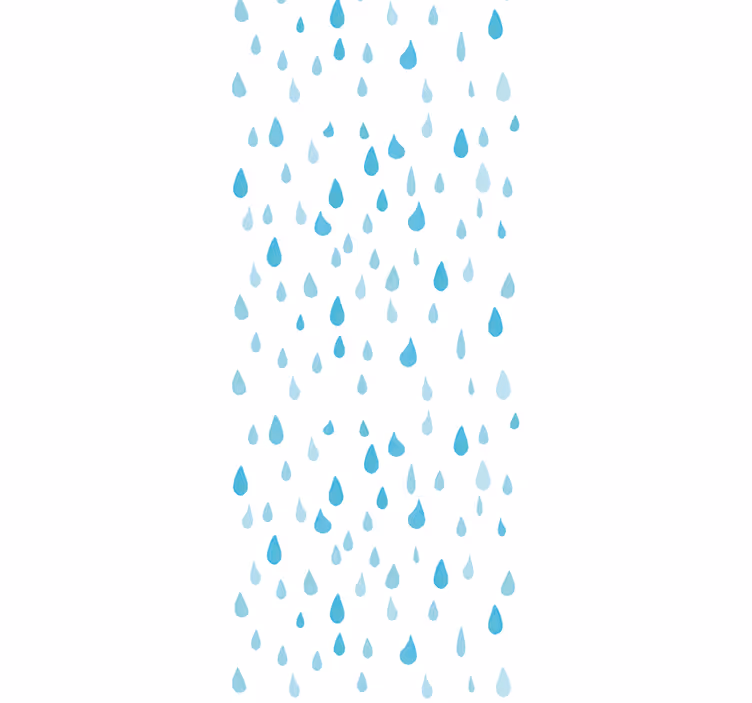 Modern roller blind in blue watercolor drops - TenStickers