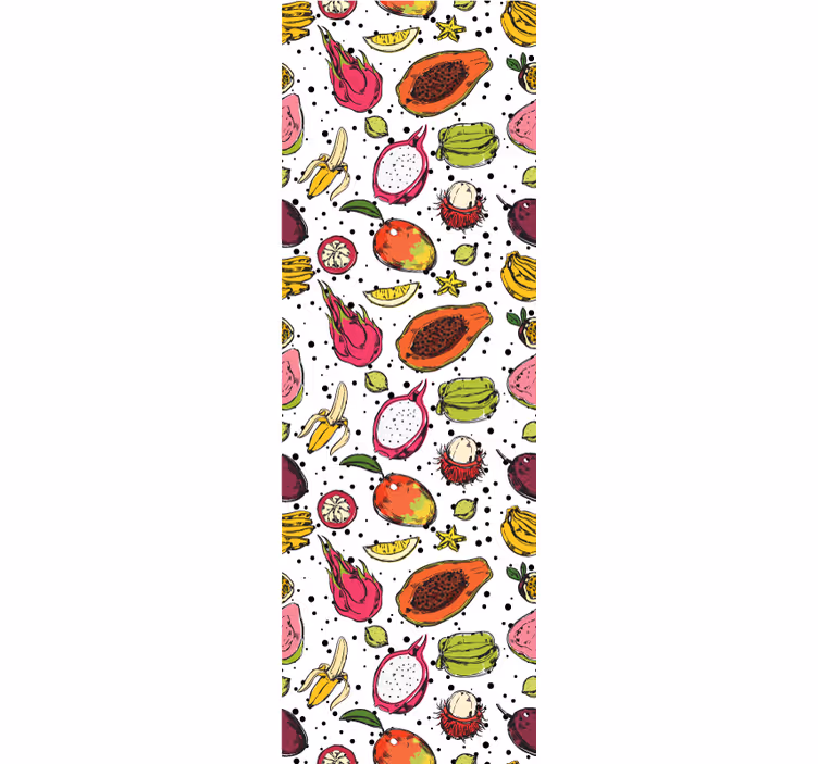 Modern roller blind sketch of colorful exotic fruits - TenStickers