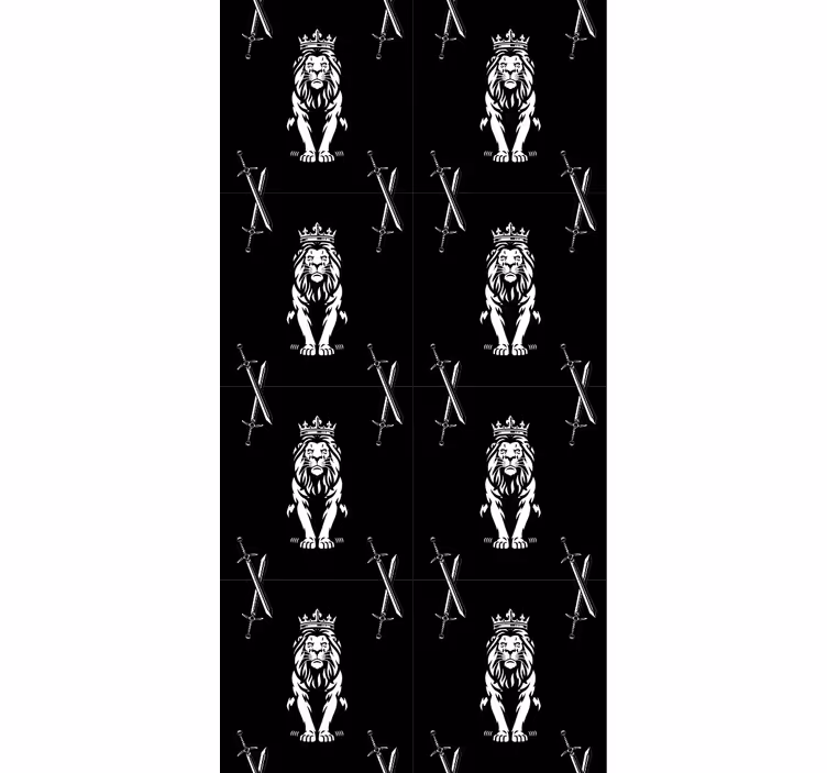 Modern roller blind jungle king silhouettes - TenStickers