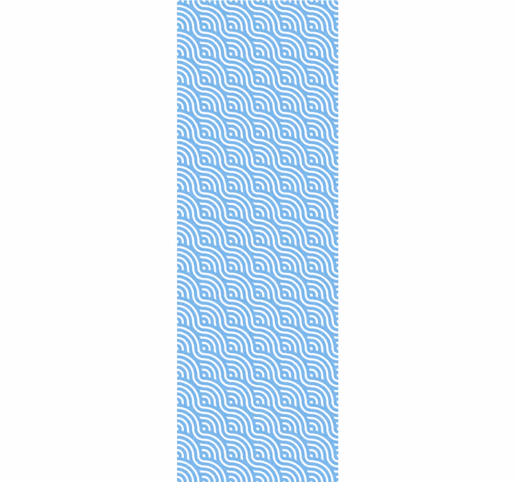 Modern roller blind small blue waves - TenStickers