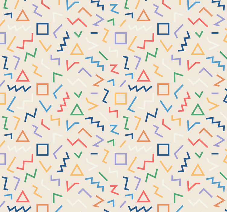 Modern roller blind with beige background and colorful lines - TenStickers