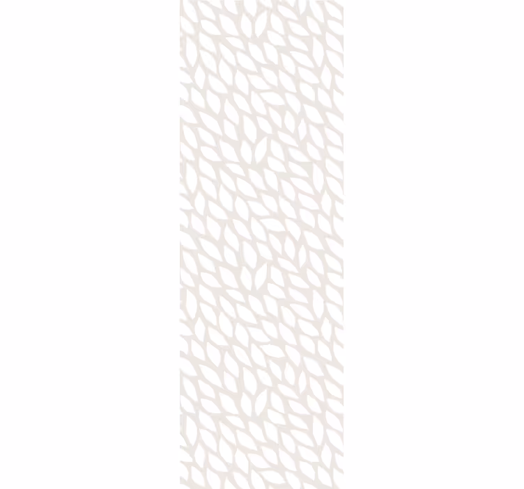 Modern roller blind white leaves on grey - TenStickers