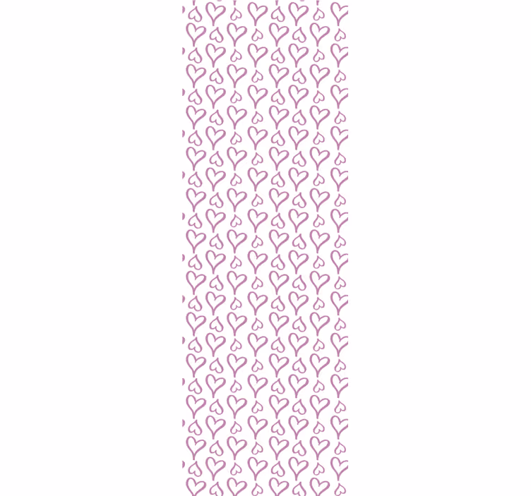 Modern roller blind with pink heart icons - TenStickers