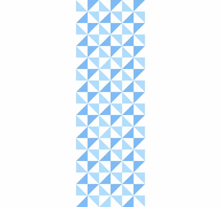 Modern roller blind light blue triangle pattern - TenStickers