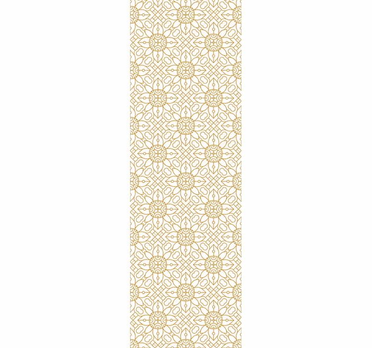 Modern roller blind with white floral design - TenStickers