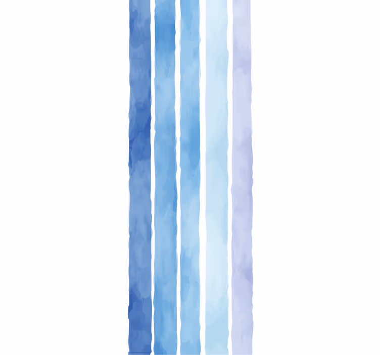 Modern roller blind in blue watercolor lines pattern - TenStickers