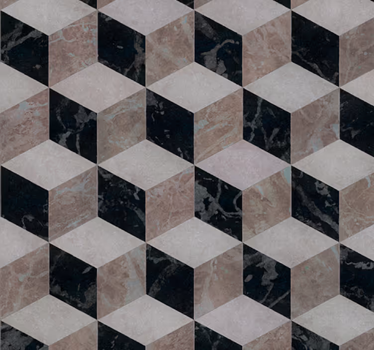 Modern roller blind 3d minimalist tiles - TenStickers