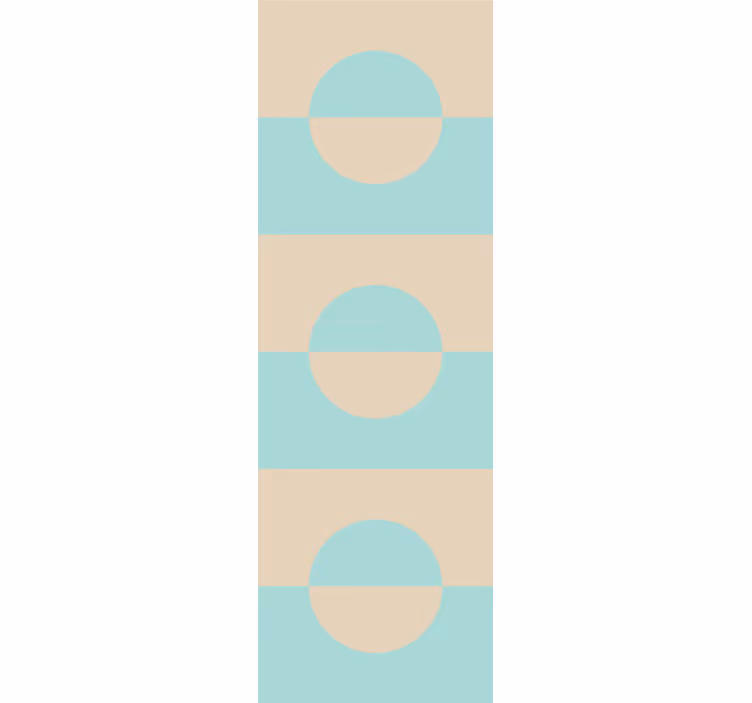 Modern roller blind in light blue and beige dots - TenStickers