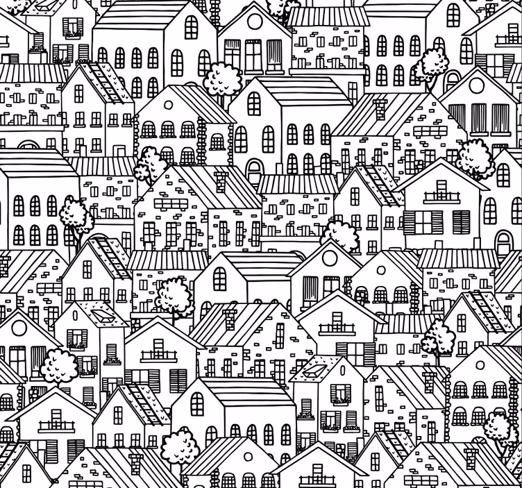 Modern roller blind city designs - TenStickers