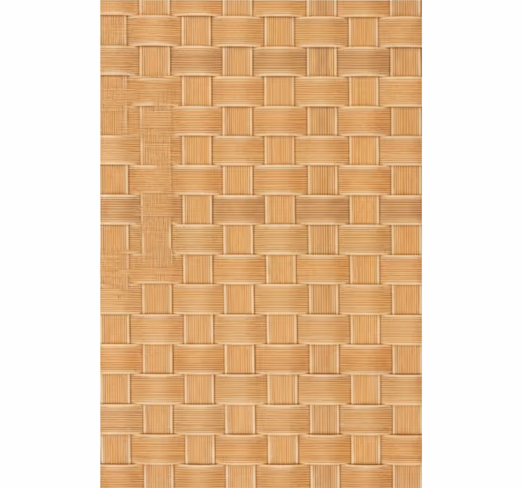 Texture roller blind natural wicker grid design - TenStickers