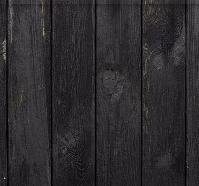 Texture roller blind burnt ebony wood planks - TenStickers
