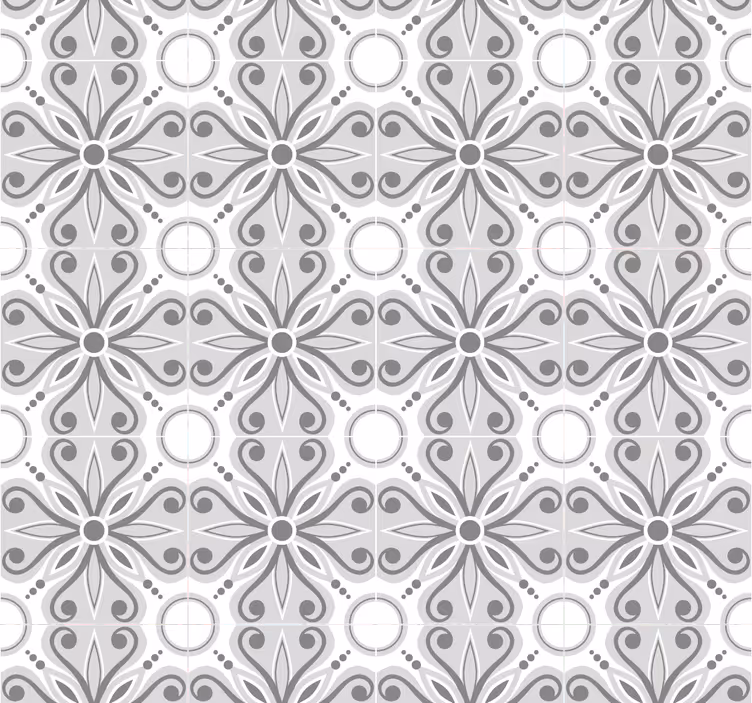 Grey roller blind moroccan design - TenStickers