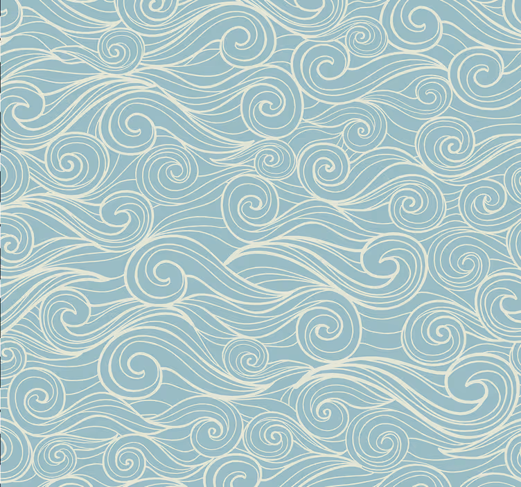 Bathroom window blind ocean waves design - TenStickers