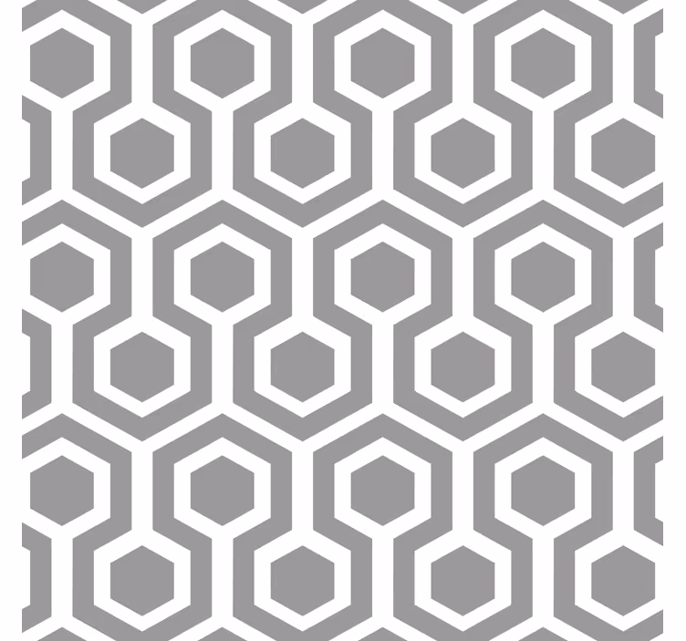 Grey roller blind with hexagonal grey pattern - TenStickers