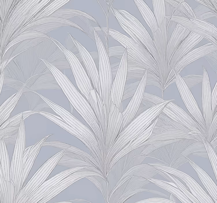 Grey roller blind with palm leaves - TenStickers