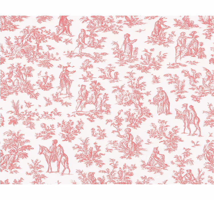 Pink roller blind in vintage countryside design - TenStickers
