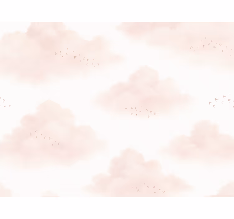 Pink roller blind inspired by pink clouds - TenStickers