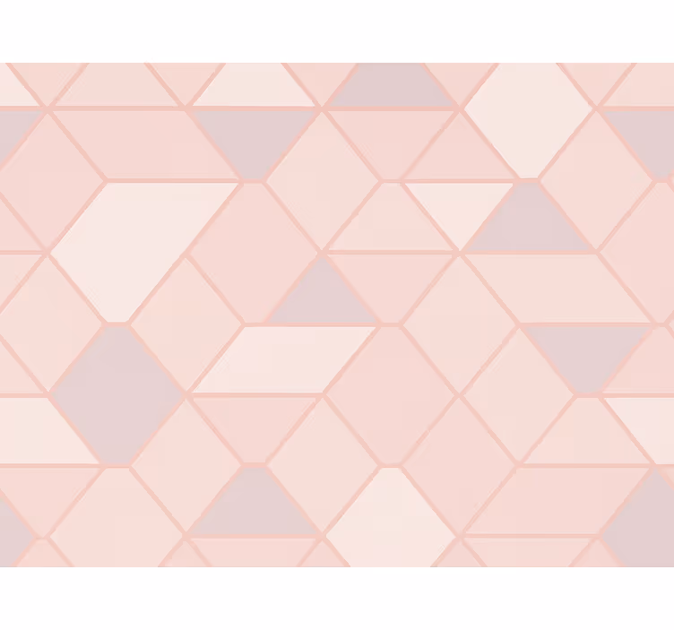 Pink roller blind with modern abstract pink shapes - TenStickers