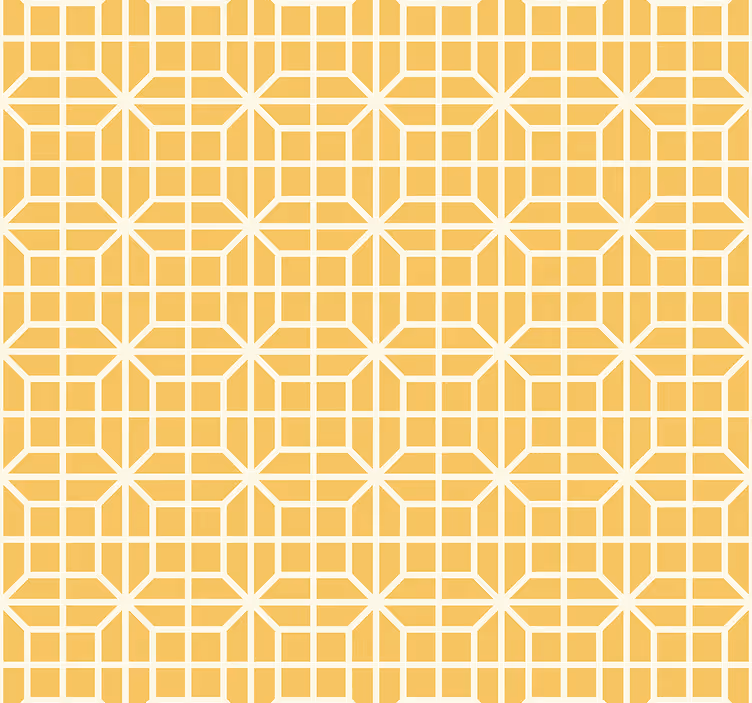 Yellow roller blind with geometric pattern - TenStickers
