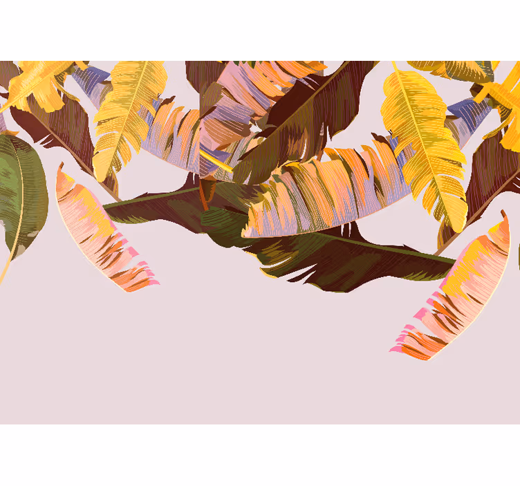 Exotic banana leaves roller blind for kitchen window - TenStickers