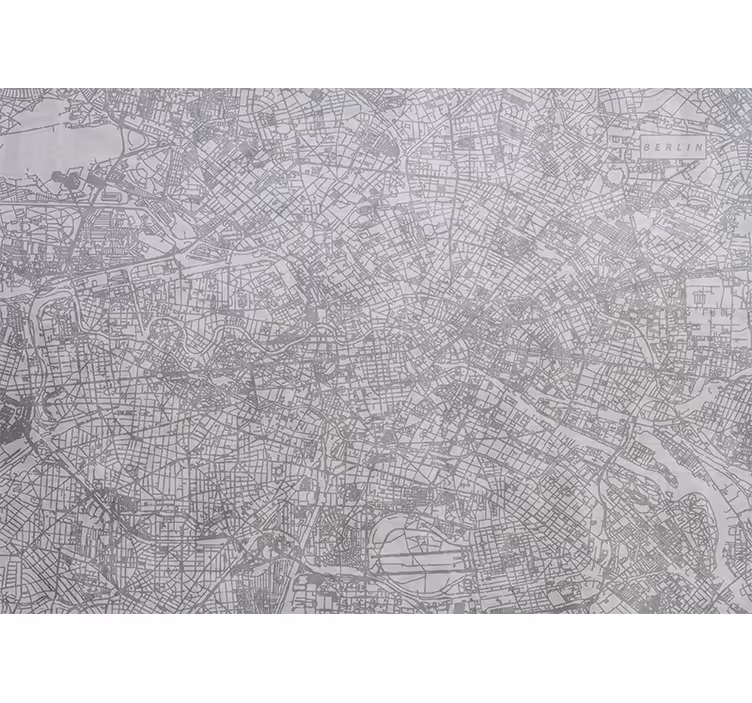 Roller blind for kitchen window city map berlin - TenStickers