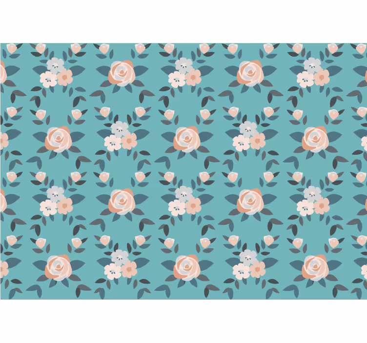 Roller blind for kitchen window in pastel multicolor roses - TenStickers