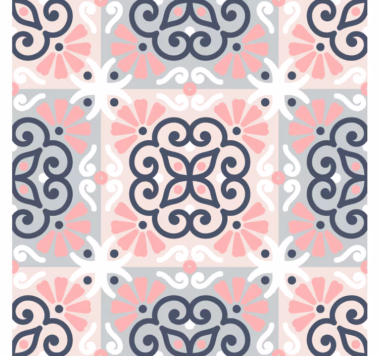 Roller blind for kitchen window mandala tile design - TenStickers