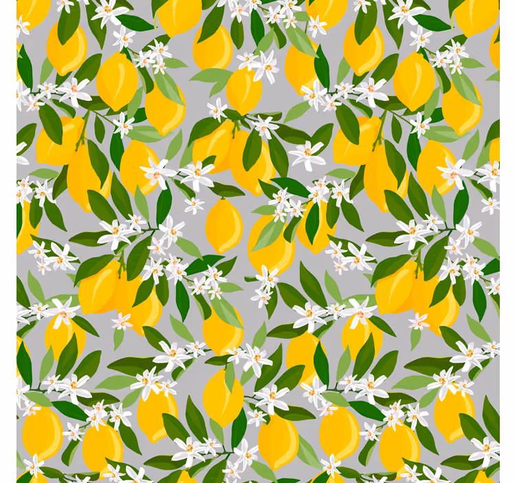 Lemon tree pattern roller blind for kitchen window - TenStickers
