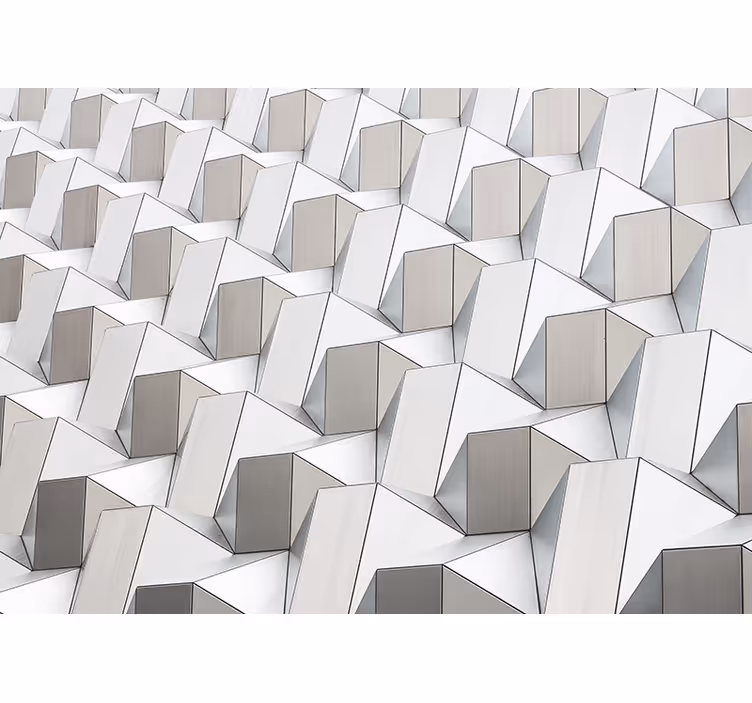 White roller blind with grey 3d pattern - TenStickers